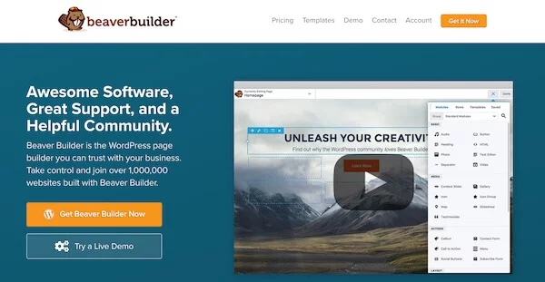 Screenshot Website Beaver