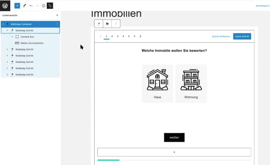 Example of the picture tile block