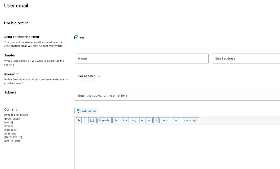 DOI-Settings Screenshot
