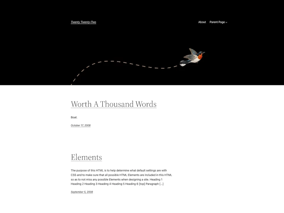 Twenty Twenty-Two Full Site Editing Theme
