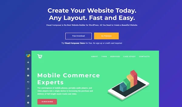 Screenshot Website Visual-Composer