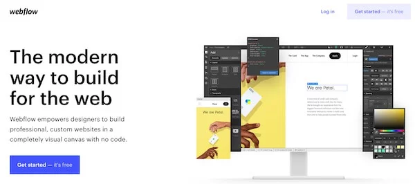 Screenshot Webflow wesite