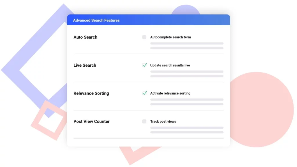 Backend Visualization Advanced Search
