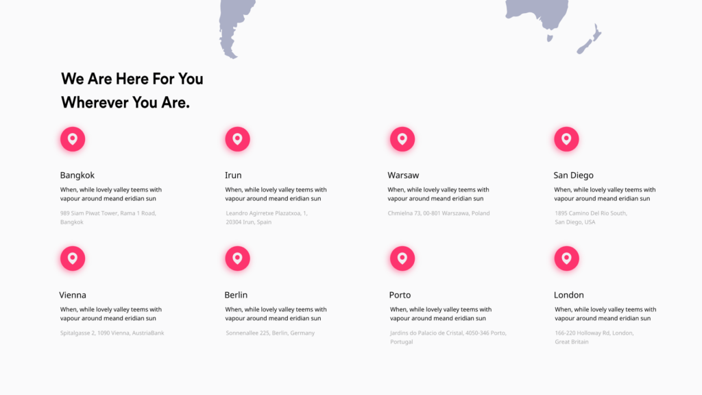 Post Overview showing multiple locations