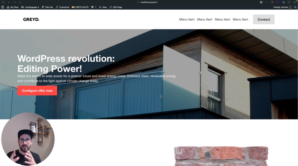 Screenshot of the Greyd.Suite pre-recorded demo video